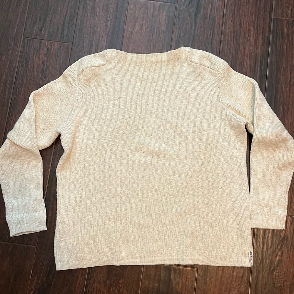Classic Nantucket Looms Boat neck sweater in cream